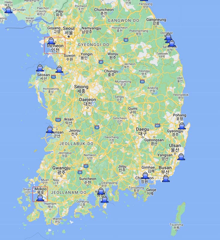 Porturile majore ale Coastei de Vest