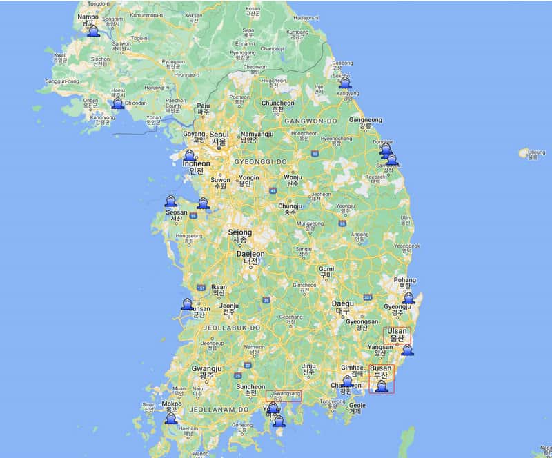 Major Ports of the South Coast